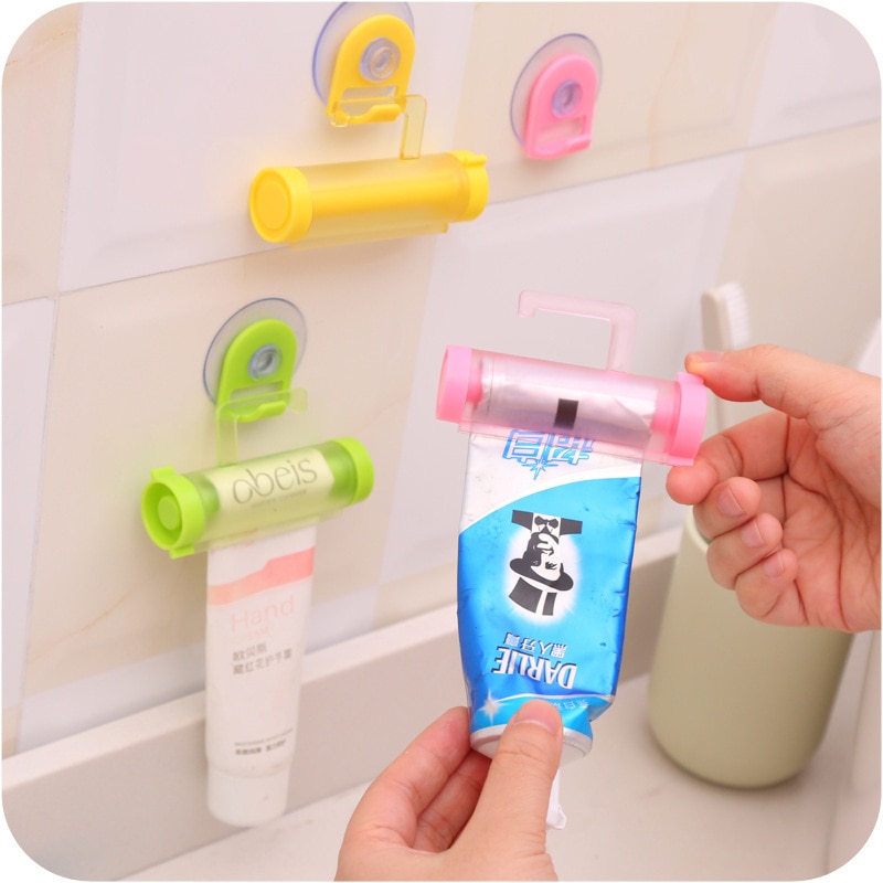 1Pc Plastic Rolling Tube Squeezer Haak Nuttig Tandpasta Dispenser Badkamer Tandpasta Houder Badkamer Accessoires