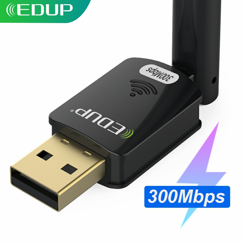 EDUP USB WIFI Adapter 300Mbps Signal RTL8192CU Chips Wireless WiFi Network Card Wi-Fi Receiver for Desktop Laptop Windows MacOS