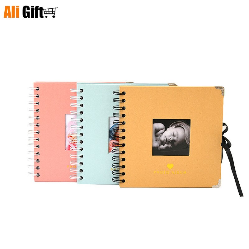 Photo Album DIY Handmade Scrapbook Photo Journal for Baby Family DIY Picture Album Candy Color Photo Album