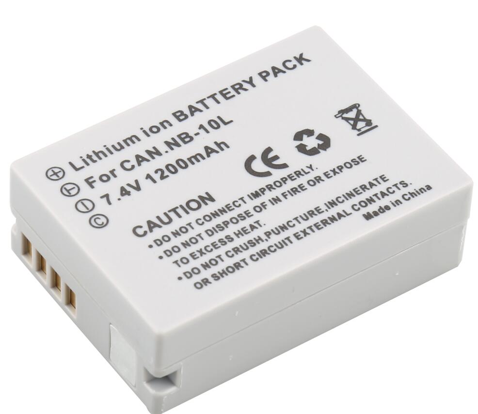 NB-10L Vervangende Batterij en USB Dual Charger voor Canon SX40 HS SX40HS SX50 PowerShot SX40 HS SX50 HS SX60 HS: 1 battery