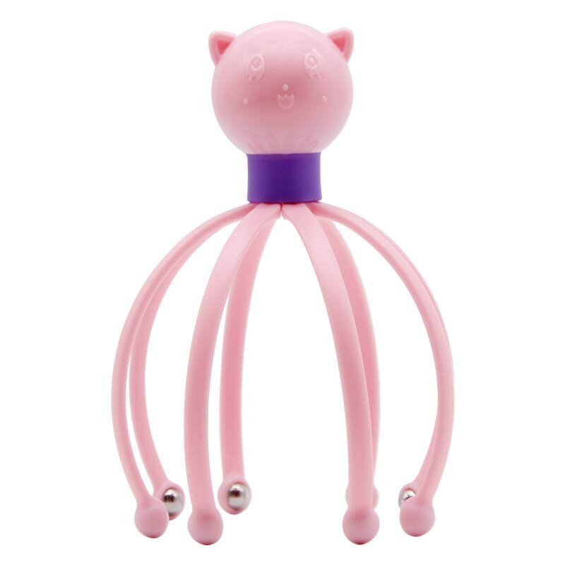 Masseur de tête en alliage pour le Massage du cuir chevelu de chat, outil de relaxation du Stress, Spa, guérison, soins de santé, outil de beauté: pink1
