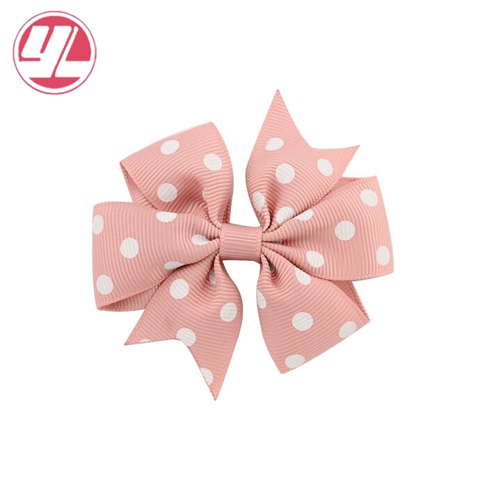 Stip 3 inch kinder grosgrain lint strikken met clip boutique strikken doe-het-zelf haaraccessoires voor babymeisjes 592: 16