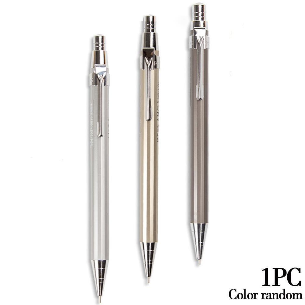1pcs 0.7mm Graphite Drafting Metal Writting Automatic Mechanical Pencil School Office Supplies Stationery