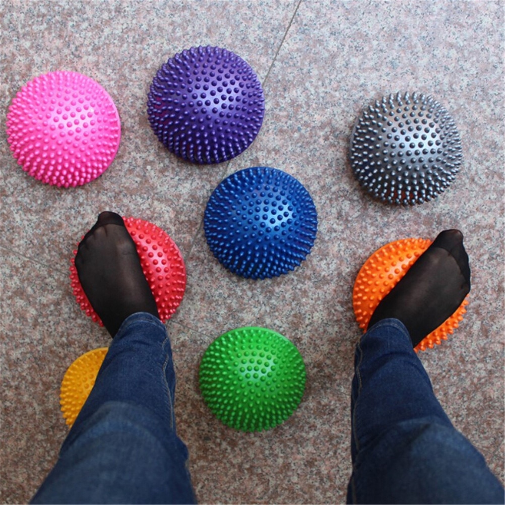 2Stck freundlicher Kindergarten Sensorische Integration Gleichgewicht Ausbildung Spielzeug freundlicher Hemisphäbetreffend Kompatibel treten Stein Durian Massage Ball