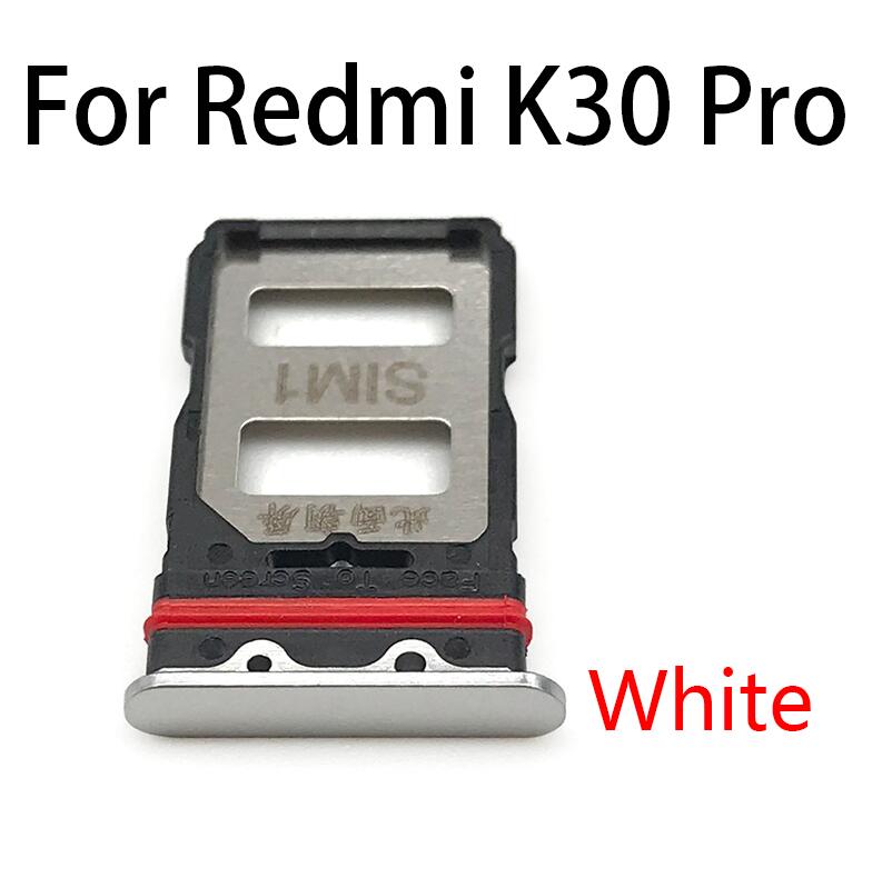 Ranura para tarjeta SIM para Xiaomi Redmi PocoPhone F2 Pro, soporte para tarjeta SD, adaptador para Xiaomi Redmi K30 Pro / POCO F2 Pro: K30 Pro White