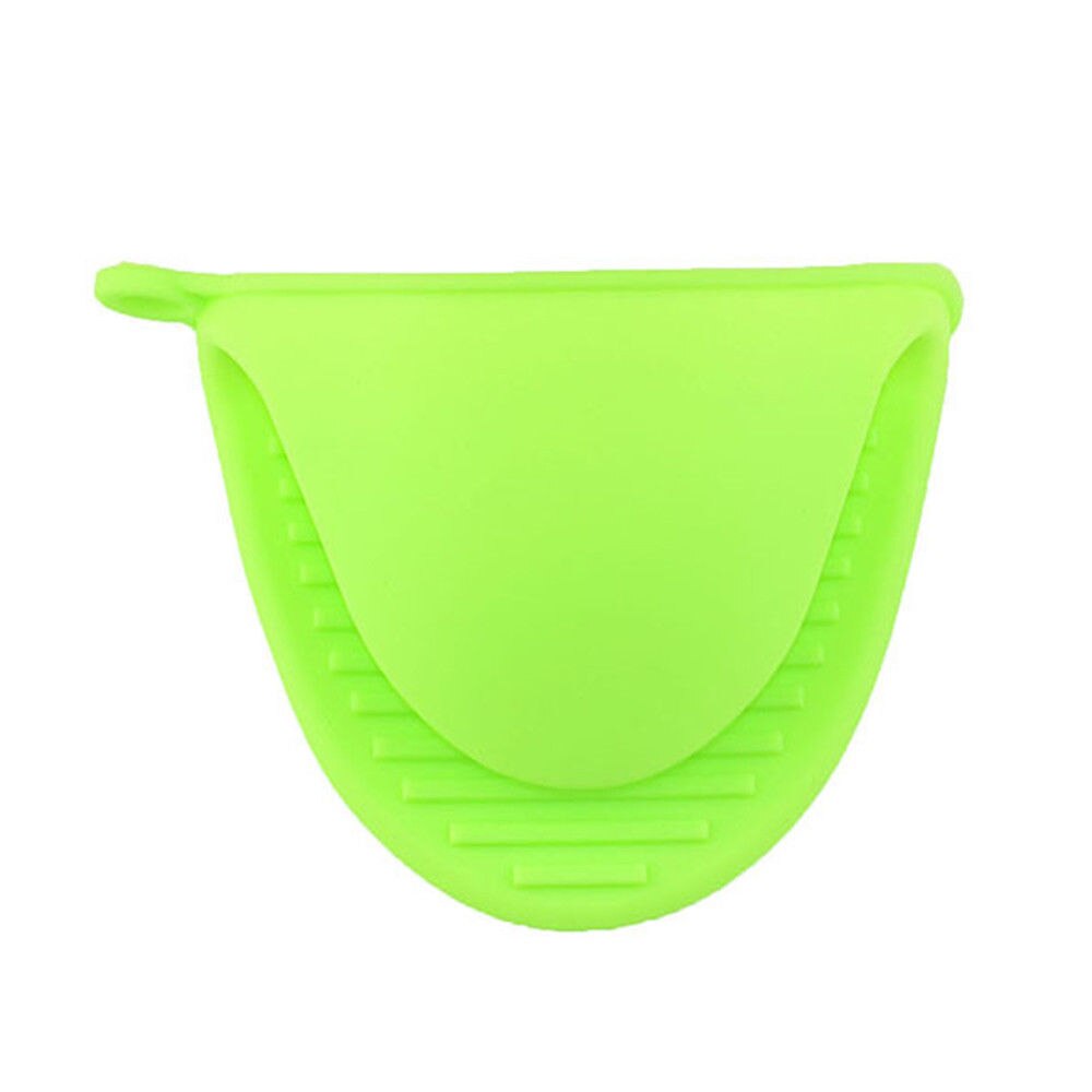 Siliconen Keuken Organizer Geïsoleerde Warmte Pot Clips Magnetron Handschoenen Hete Plaat Clip 1 Pcs Anti-Brandwonden Dikker: green