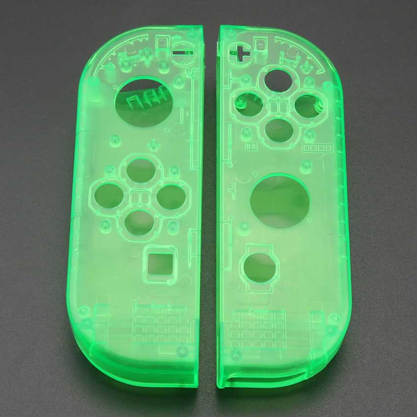 YuXi Per Nintend Interruttore NS NX Gioia Con Custodia di Ricambio Borsette Copertura Per Joy-Con Controller Custodia Trasparente nero Verde