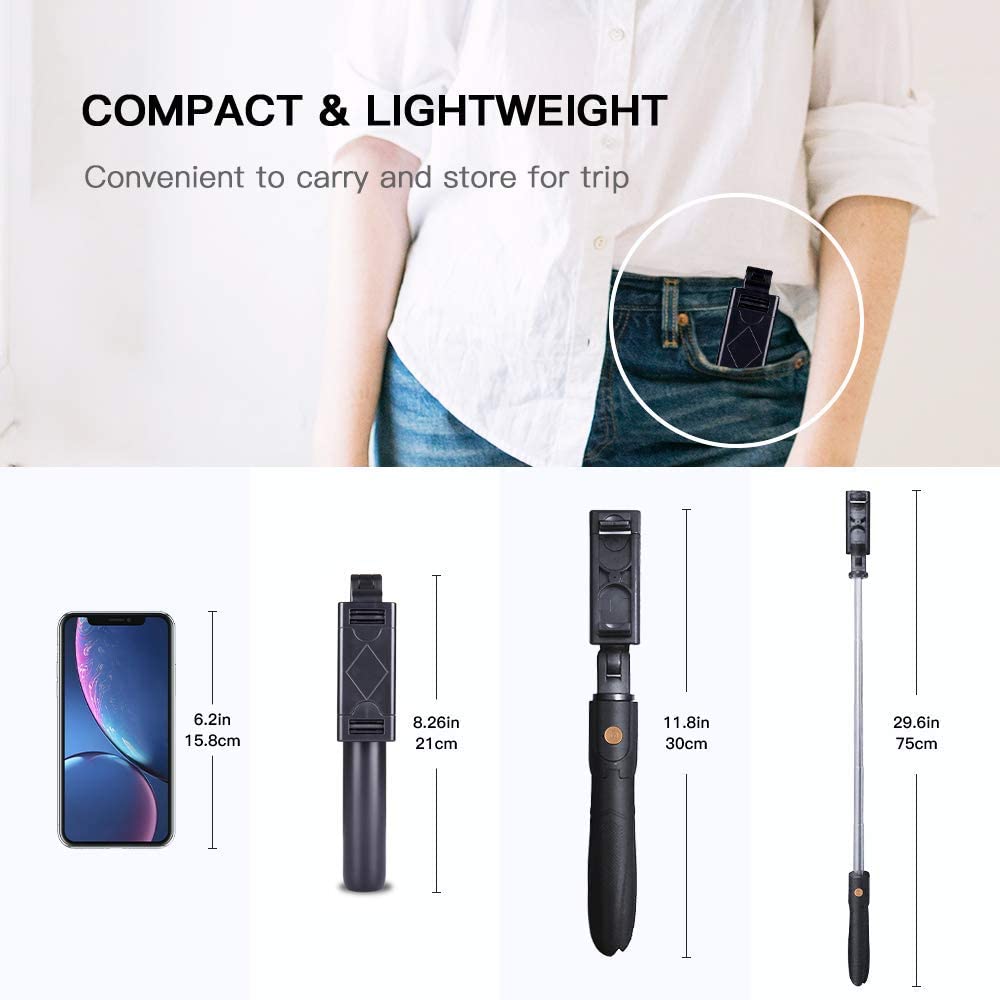 Bluetooth Selfie Stick Remote Control Tripod Handphone Live Photo Holder Tripod Camera Self-Timer Artifact Rod