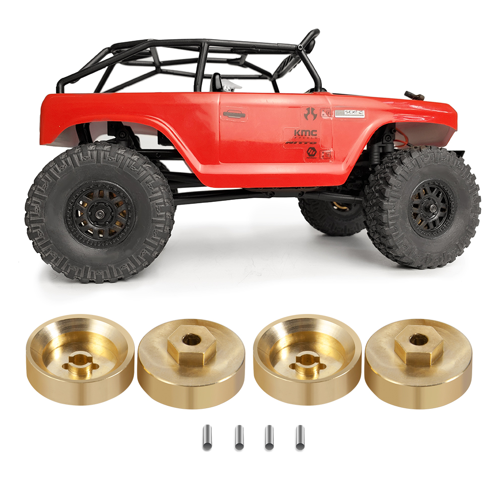 MIBIDAO-cubierta diferencial de latón, nudillo de dirección, adaptador hexagonal, acoplador de peso para Axial SCX24 1/24 RC, piezas de mejora de coche, accesorios