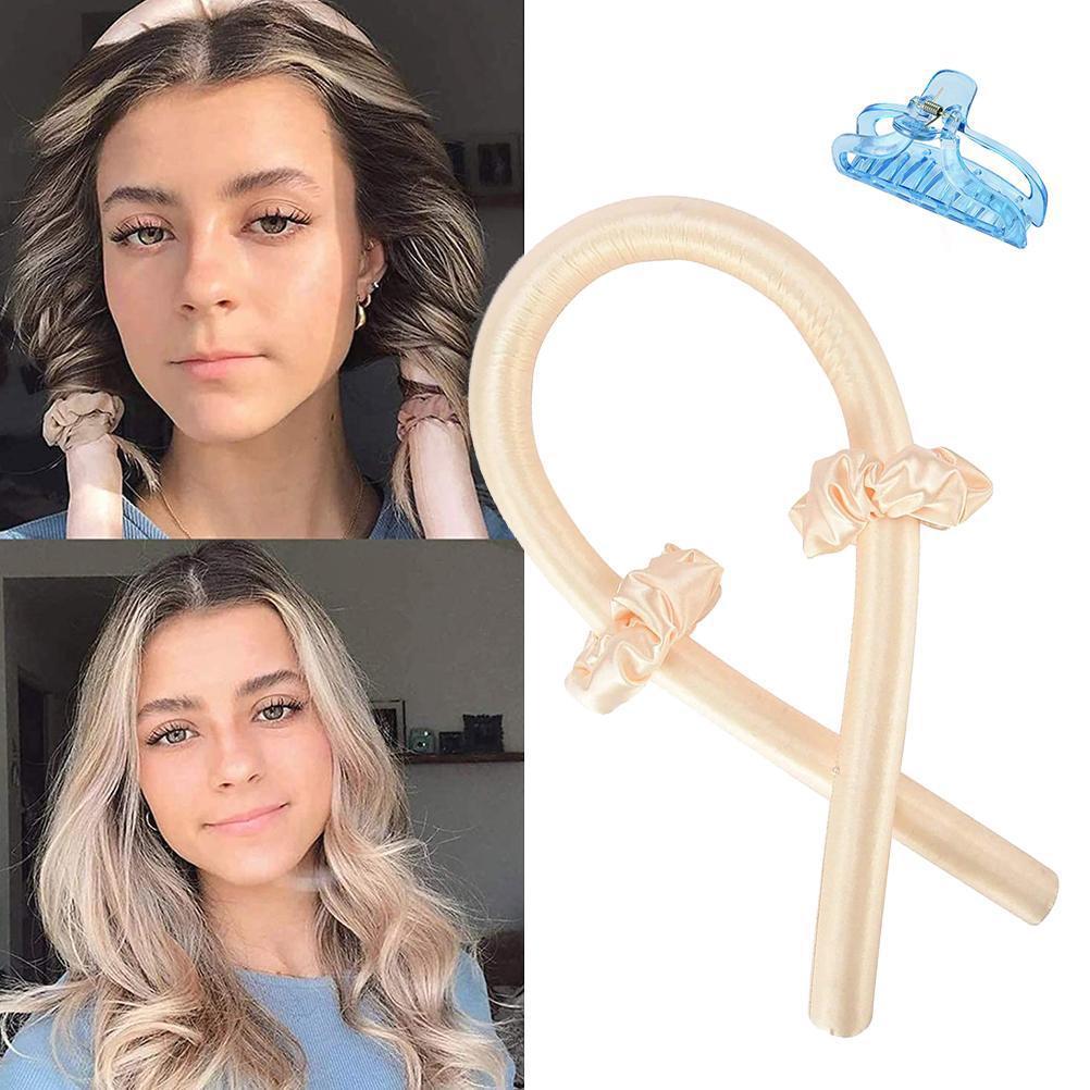 Lui Curler Set Heatless Curling Staaf Hoofdband Haar Zacht Shiny Geen Warmte Spiraal Perenbloem Krultang Modellering Accessoires