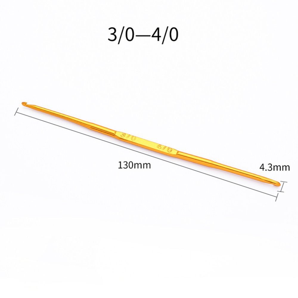 Ganchos de ganchillo de doble extremo, agujas de ganchillo doradas, agujas de tejer para suéter, tejido artesanal, herramienta de ganchillo hecha a mano, 1 piezas: Gris oscuro