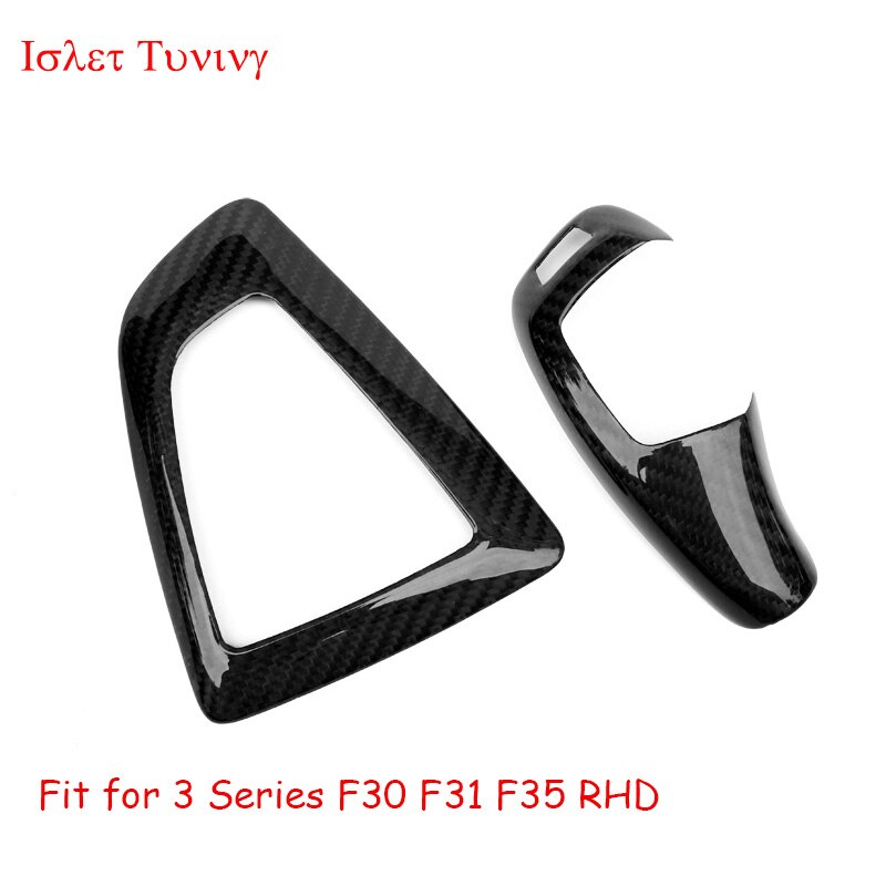 RHD fibra de carbono F30 palanca de cambio de marchas y Panel para BMW Serie 3 F30 F35 cubierta de embellecedores interiores