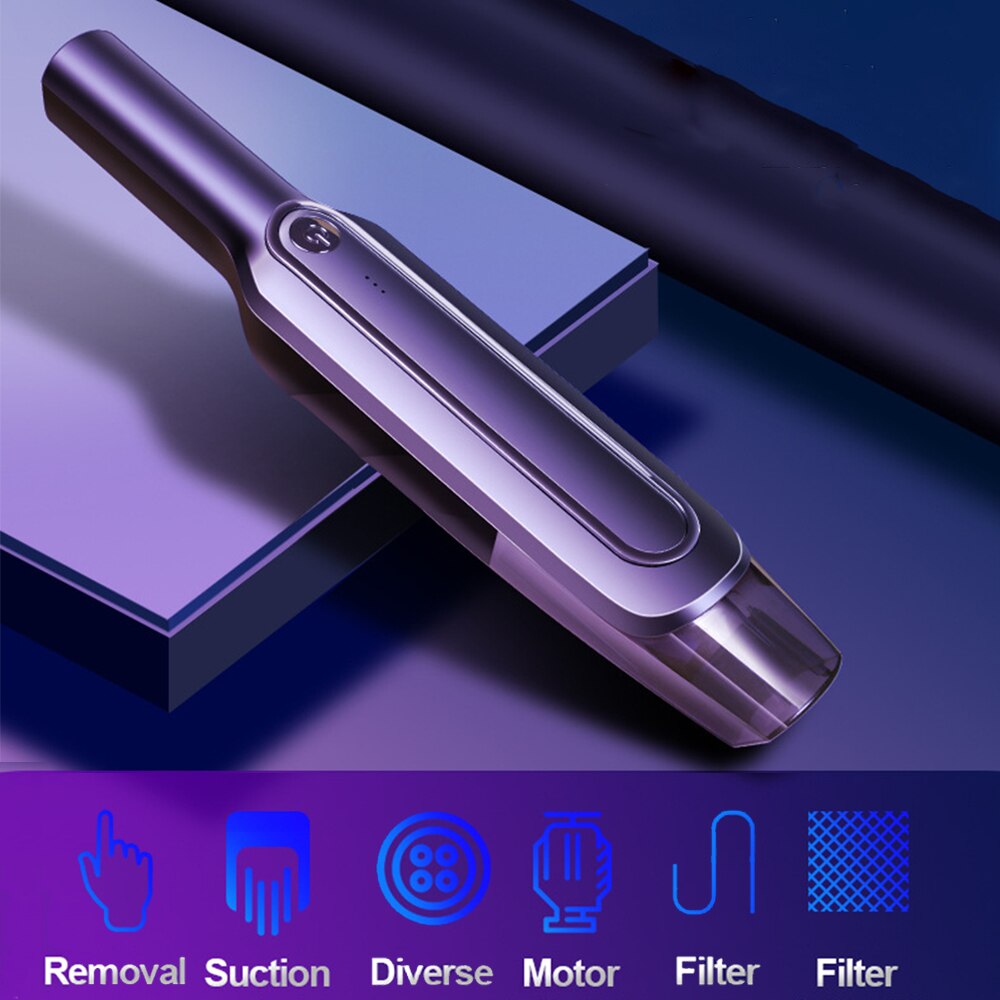 Handheld Wireless Vacuum Cleaner Rechargeable Cyclone Suction Car Vacuum Cleaner Cordless Wet/Dry Auto Portable for Car Home
