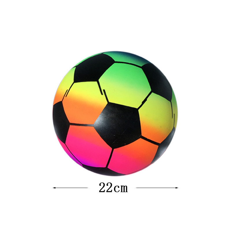 Rainbow Ball Indoor and outdoor racket ball Inflatable leather ball Flower colored ball Multiple colored patterns 2pcs