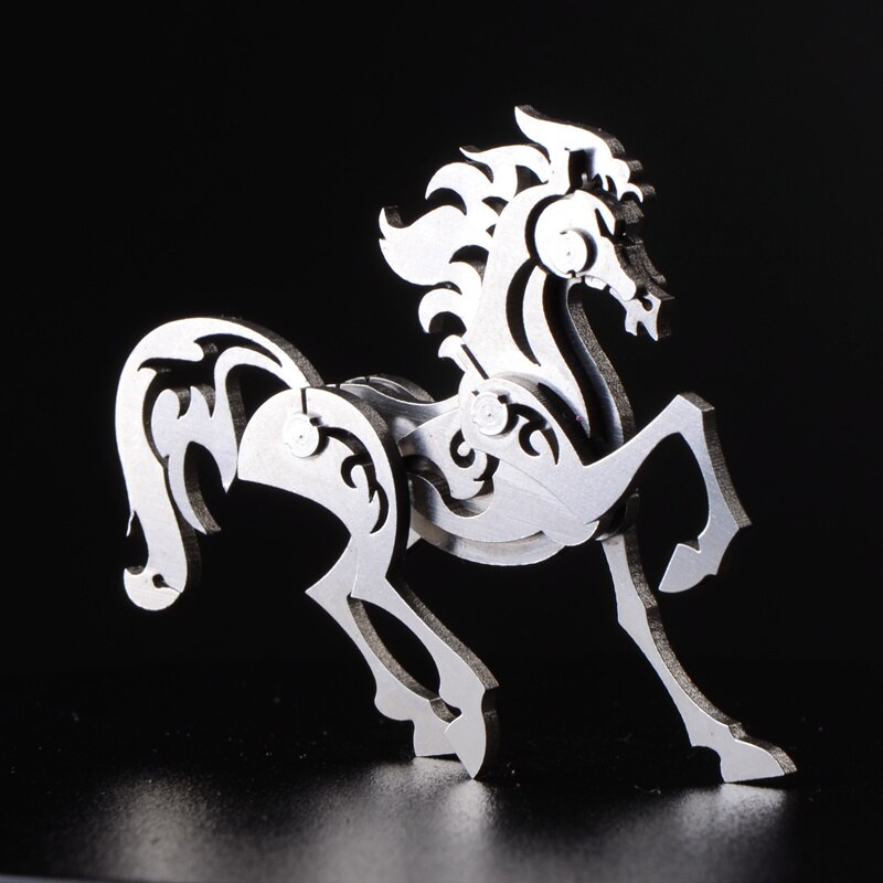 Elk/Dragon Animal Stainless Steel 3D Metal Kits Puzzle Assembling Model Birthday Decoration Collection Toy: HY007