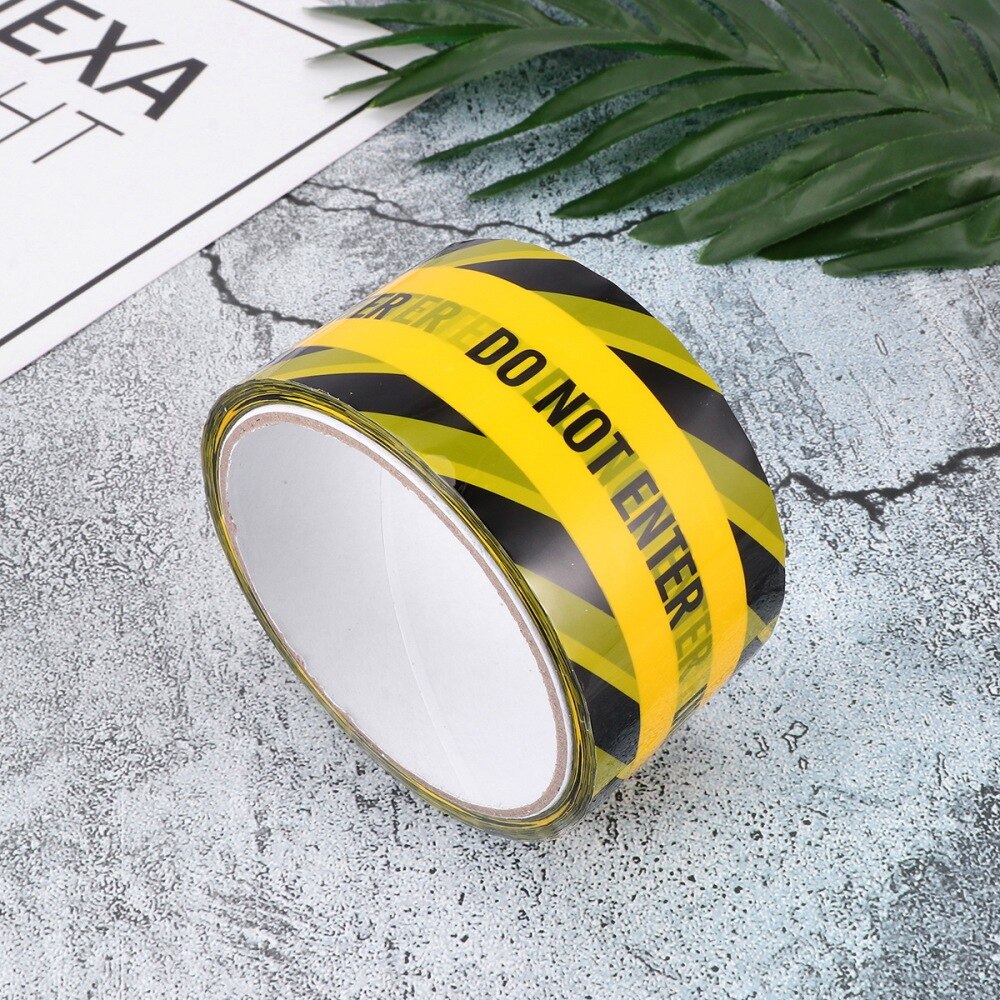 1 Roll Thank You Safety Tape Safe Self Adhesive Sticker Warning Tape Masking Tape Safety Stripes Tape for Walls Floors Pipes (Ye