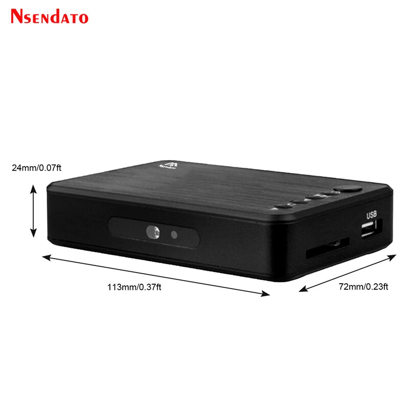 Mini Full Hd Media Multimedia Speler Autoplay Usb Externe Hdd Media Player Met Autolader Hd Vga Av Voor Sd U Disk Mkv Rmvb