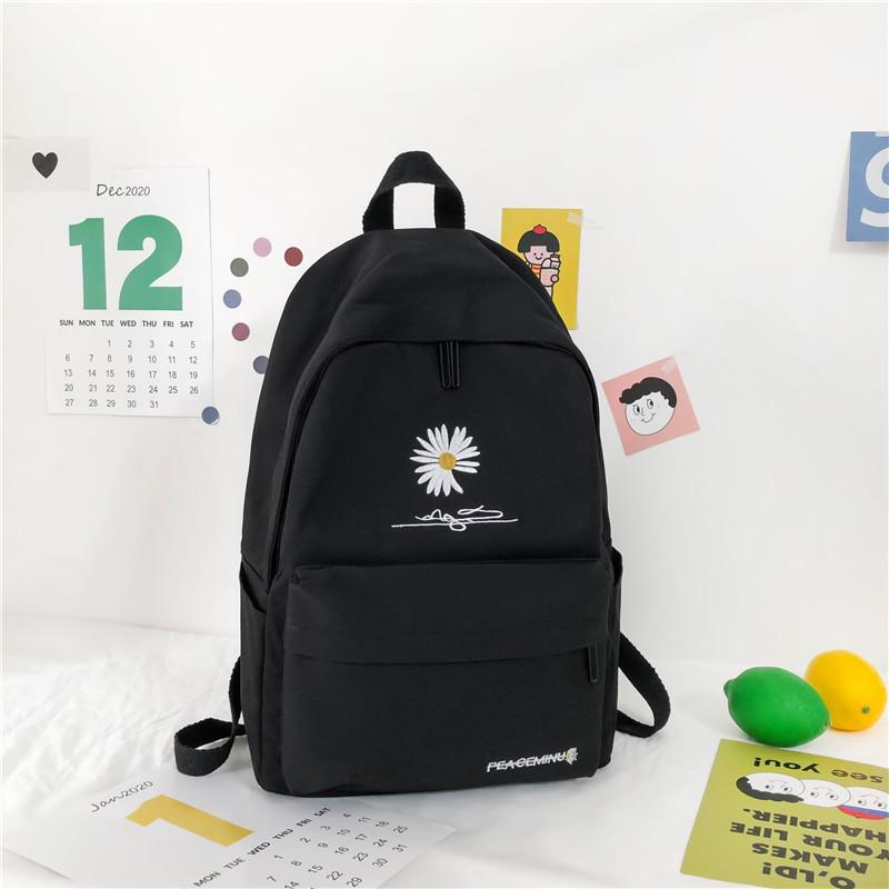 Mode Vrouwen Rugzak Schooltassen Voor Tienermeisjes Laptop Dagrugzak Vrouwelijke Waterdichte Nylon Reizen Rugzak Mochila Feminina: Black