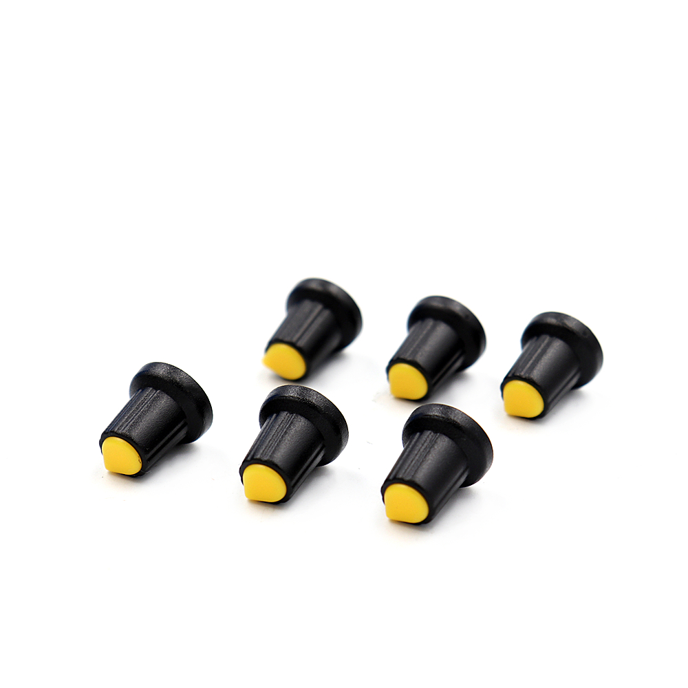 6Pcs Plastic Knop Pruimenbloesem Handvat 15X17mm AG2 Potentiometer Versterker Knop: YELLOW