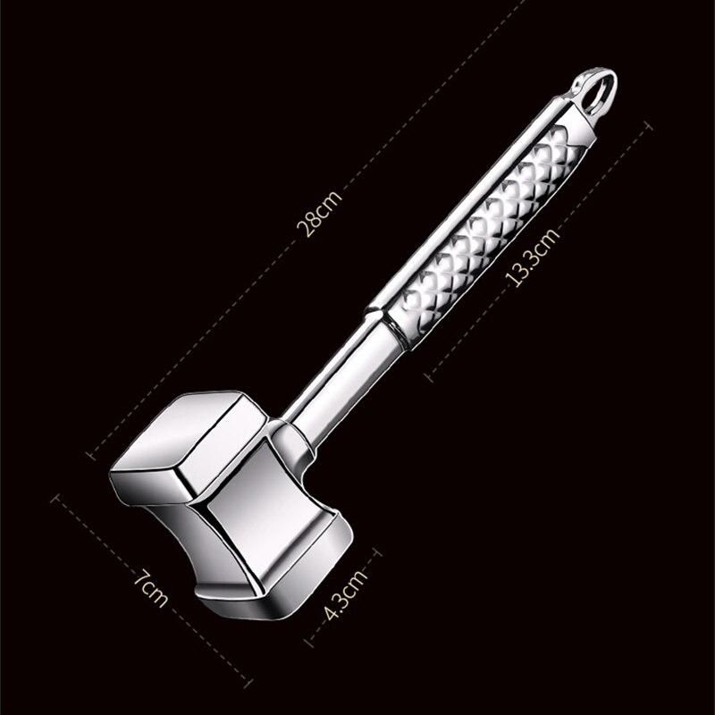 1Pcs Keuken Gadgets Multifunctionele Vlees Hamer Twee Kanten Losse Vleesvermalsers Draagbare Steak Varkensvlees Gereedschap 304 Roestvrij Staal