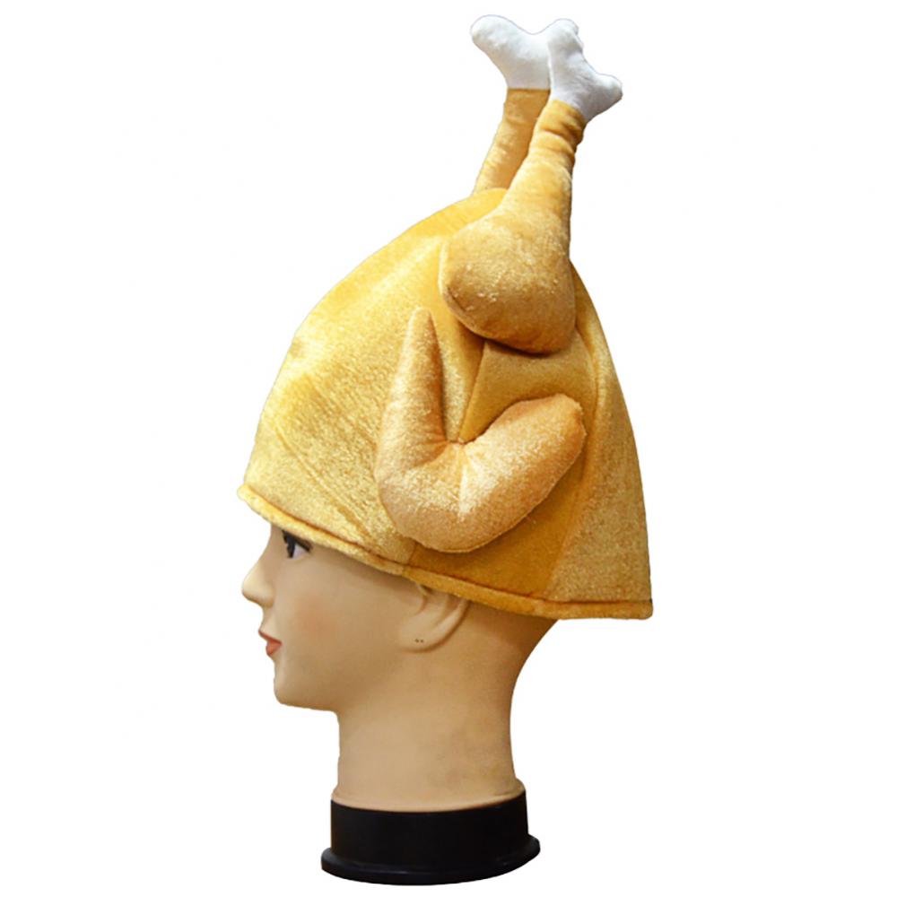 Adults Funny Roasted Turkey Hat Thanksgiving Day Party Festival Costume Cap