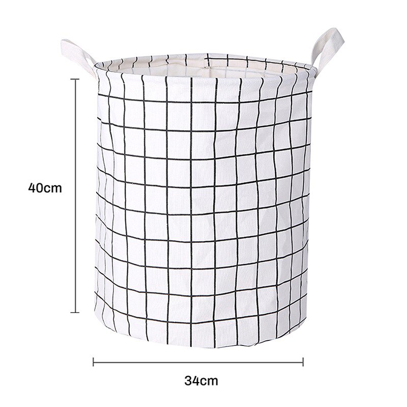 Laundry Organizer Basket Canvas Waterproof Large Capacity Laundry Hamper Dirty Clothes Storage Bag Toy Home Storage Bin 34x40cm: 2(34x40ccm)