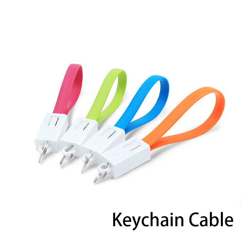 Keychain Micro USB Type C Cable Fast Charger Small Cable For iphone Sumsang Key Chain USBC Short Cabel Mini Cables East to Carry