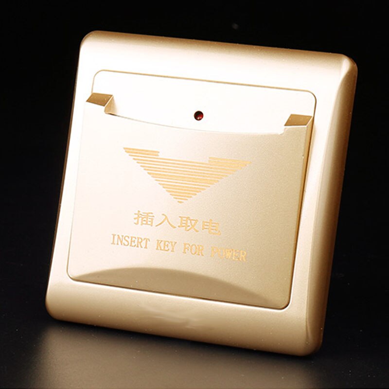 hotel motel rent house guest room wall reader switch 40A gold energy saving saver insert any card to take power 125KHz/13.56MHz