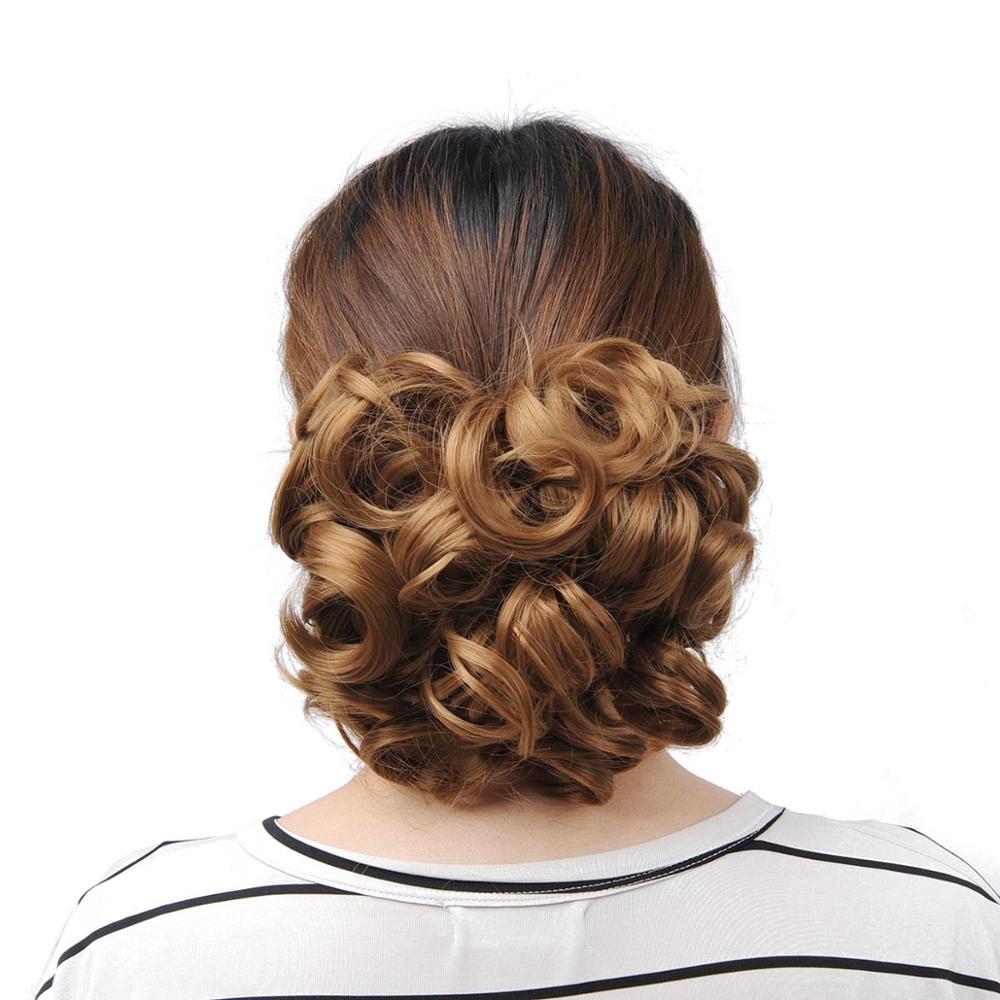 Oubeca Short Messy Curly Hair Buns Extensions Easy Stretch Hair Combs Scrunchie Chignon Clip In Ponytail Extensions For Women: #27