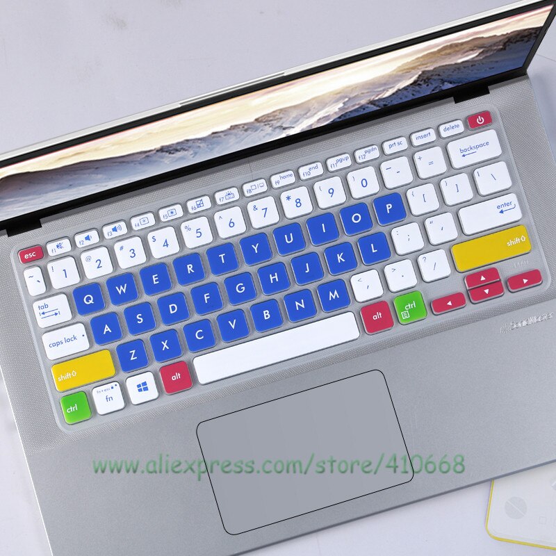 Silicone Laptop Keyboard Cover Skin Protector For ASUS VIVOBOOK X415 X415EP X415EA X415JA X415MA X415E 14 R415UA R415JA R424FA: Candy blue