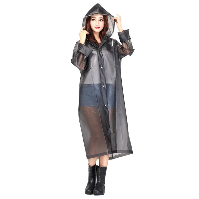 Zwarte Regenjas Unisex Dikker Poncho Regenkleding Regenhoes Regenjas Voor Mannen Tieners