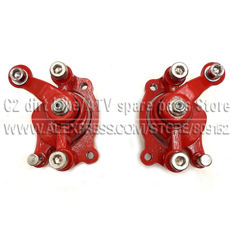 Remschijf Remklauw Voor 47cc 49cc Pocket Mini Bike Motorcycle Motocross Kid Baby Crosser Achterrem voor Elektrische Sccoter: Red Front and Rear