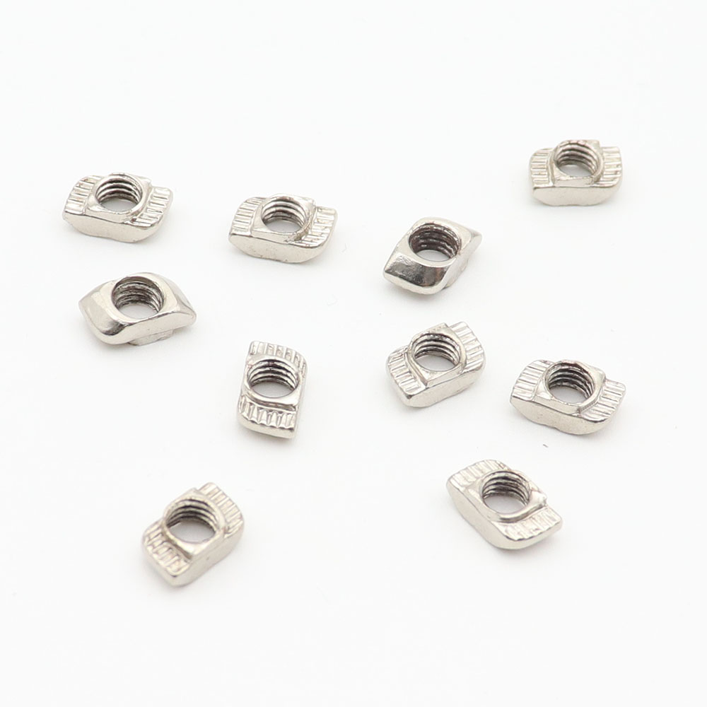 100pcs M3 M4 M5 Nickel Plated T nut Hammer Head Fastern Nut for Aluminum Extrusion Profile /3030/4040/4545