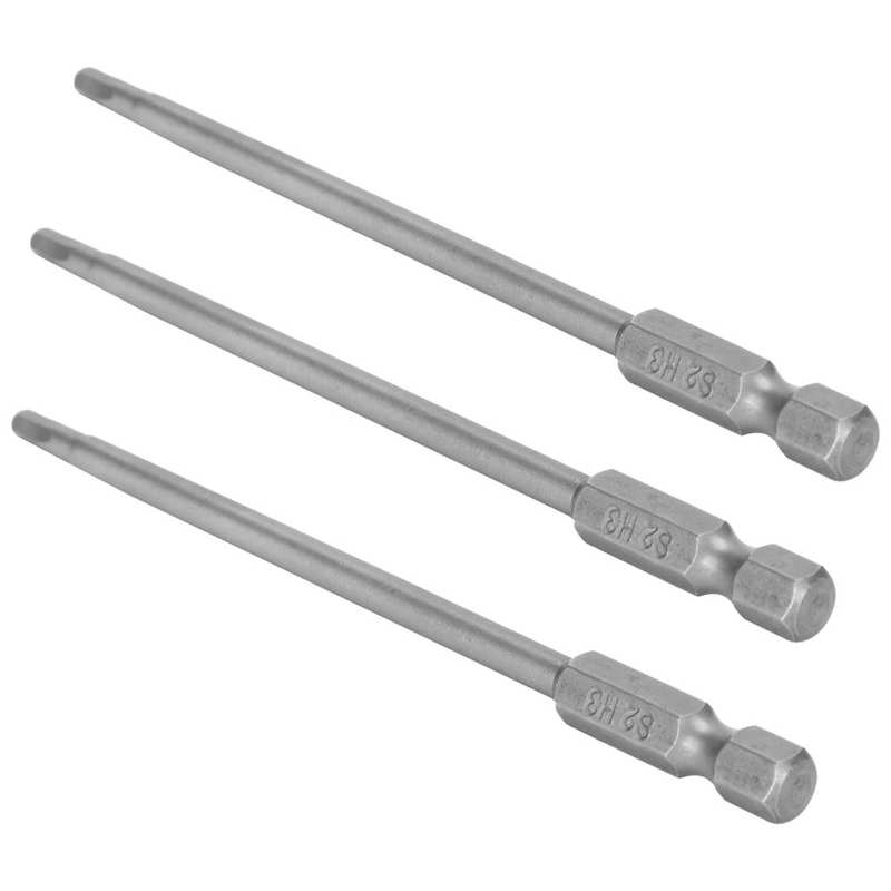 Sandblast Screwdriver Bit Electric 3mm Hex Strong Magnetic Hardened Hardware Hand Tool /4 100mm Pistola