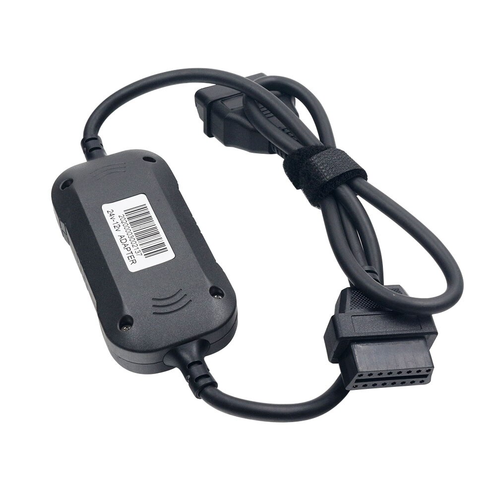 Factory Price 24V To 12V Truck Converter Heavy Duty Truck Diesel Adapter Cable Work For X431/Easydiag2.0/3.0/Golo 3 Scannner: Black
