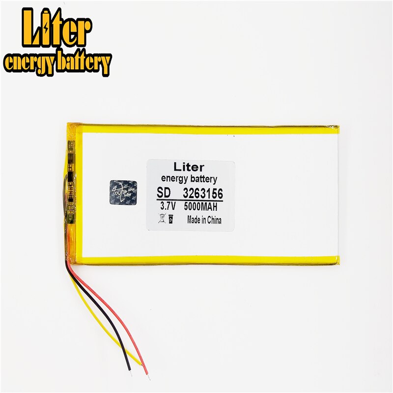 3 line 3263156 3065155 3.7V 5000mAh Rechargeable li Polymer Li-ion Battery
