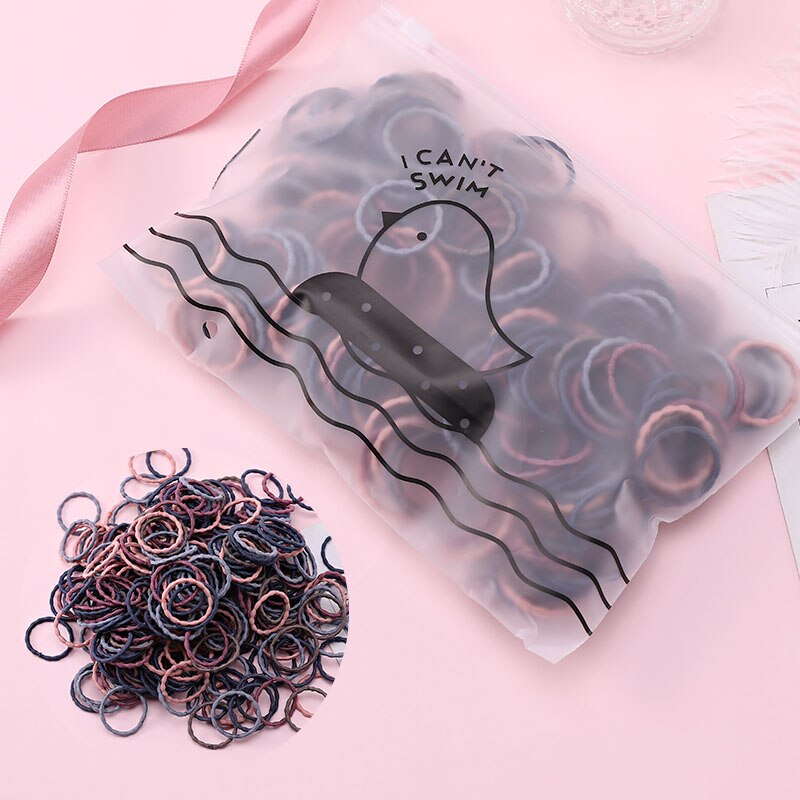 50 teile/satz Tasche Verpackung Mädchen Nette Bunte Grundlegende Elastische Haar Bands Pferdeschwanz Halfter Gummiband Stirnband Haar Zubehör: 4