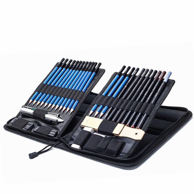 Drawing All Essential Drawing Supplies for Artists Kit KitHB-TZ60 HB-TZ62 Complete Sketching Pencil Set 40 Pieces
