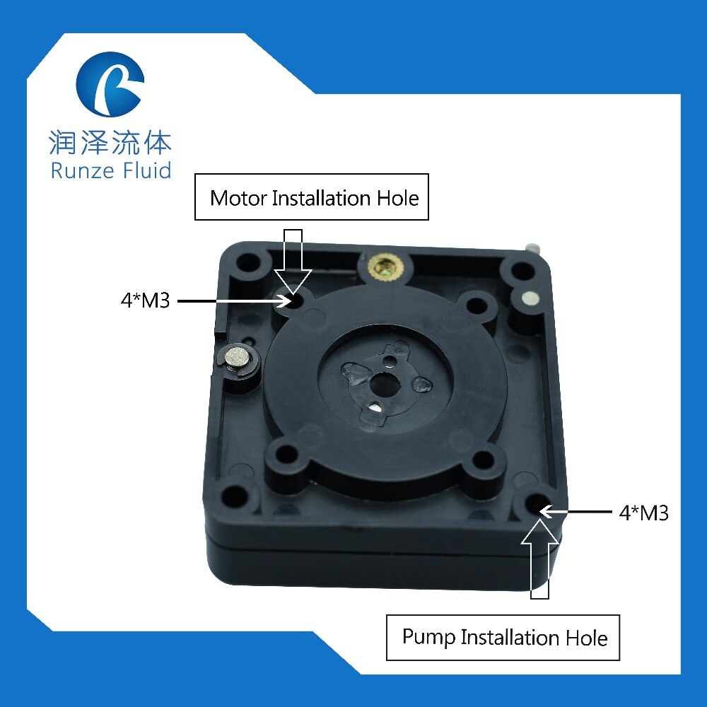 4 Rollers Low Pulse Peristaltic Pump Head Mini Dosing Head China
