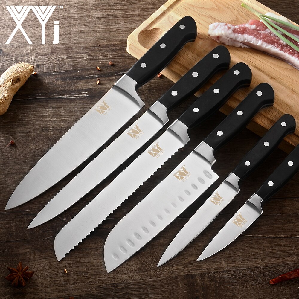 XYj Edelstahl Messer Küche Messer Werkzeuge 8 "5" 7 "3,5" Schäl Dienstprogramm Santoku Koch Schneiden brot Kochen Messer Neue