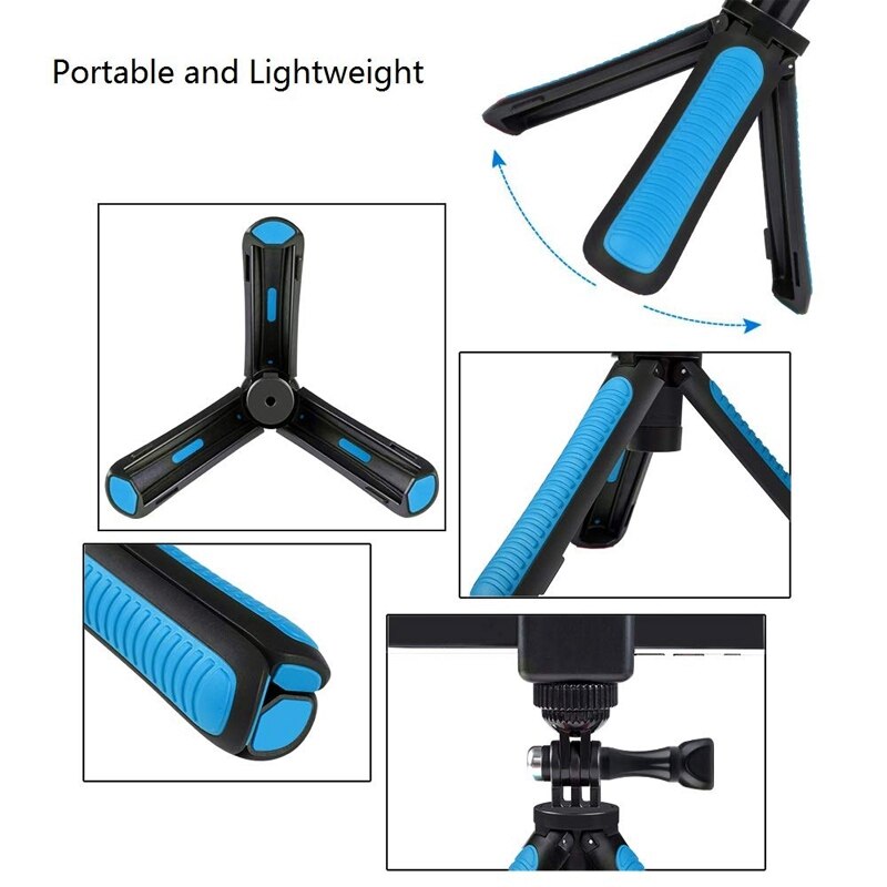 Mini selfie stick statief kit twee-in-één voor iphone pro 11/11/ x / xs / xr, galaxy, akaso, gopro action camera accessoires