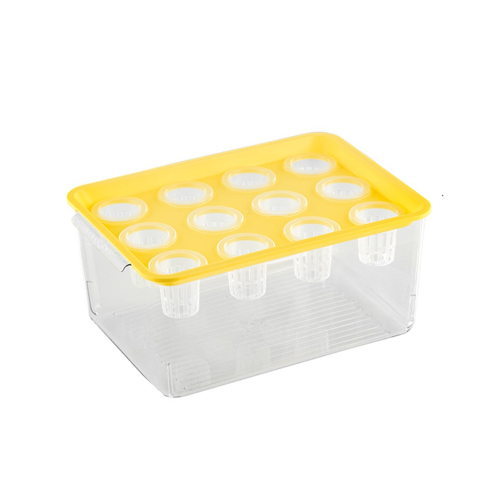 Transparent Hydroponic Grow Fish Tank Self-Cleaning Healthy Environment Planting Container Soilless Cultivation: Yellow