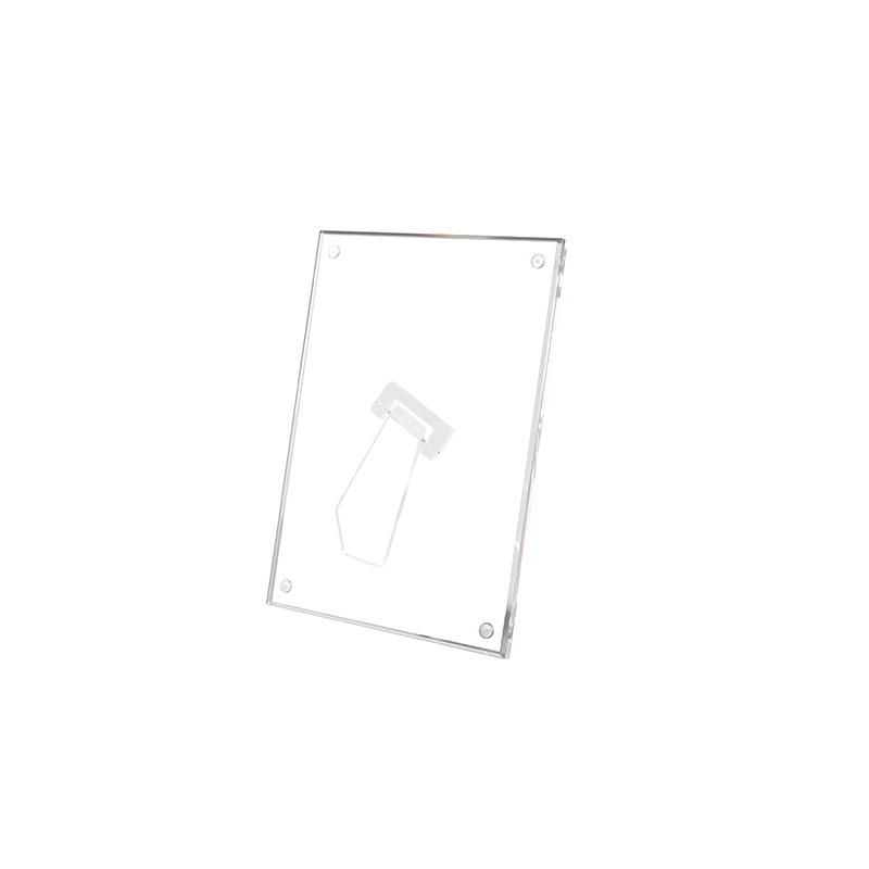 Ramki akrylowe na zdjęcia 6/7/8 cali, 1 sztuka, przezroczyste ramki na zdjęcia ze stojakiem, transparentne kostki, ekspozytor na biurko robić domu i biura.: BIAŁY