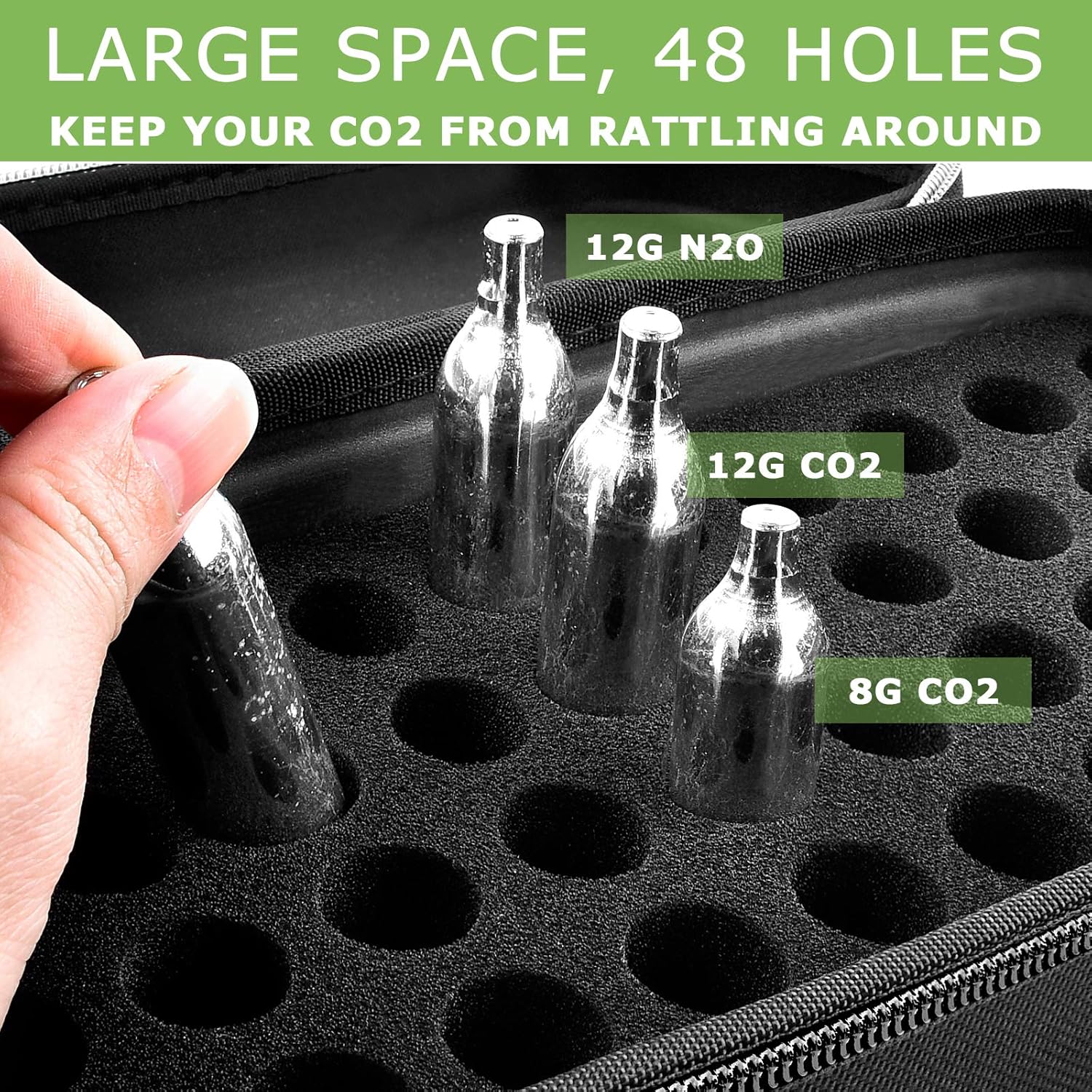 Estuche de almacenamiento de cartuchos de CO2 compatible con Crosman, para Umarexss, para cartuchos Powerlet Leland de 12 gramos y 8 gramos (solo caja)