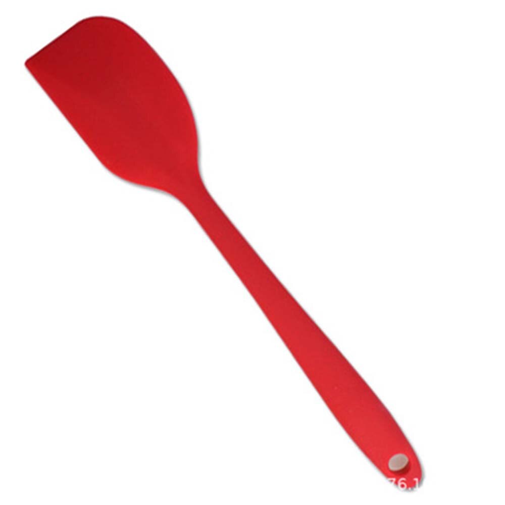 Baking Scraper Spatula Cake Non Stick Silicone Spatula Spoon High Heat Resistant Kitchen Scraper For Baking Roasting Turkey: Red