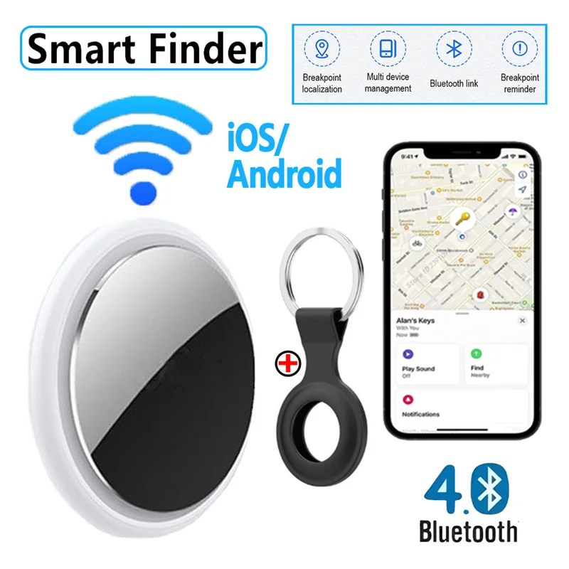 Mini traceur GPS Bluetooth 5.0, étiquette d'air, dispositif Anti-perte, pour animaux de compagnie, personnes âgées, enfants, suivi du portefeuille, localisateur intelligent IOS et Android