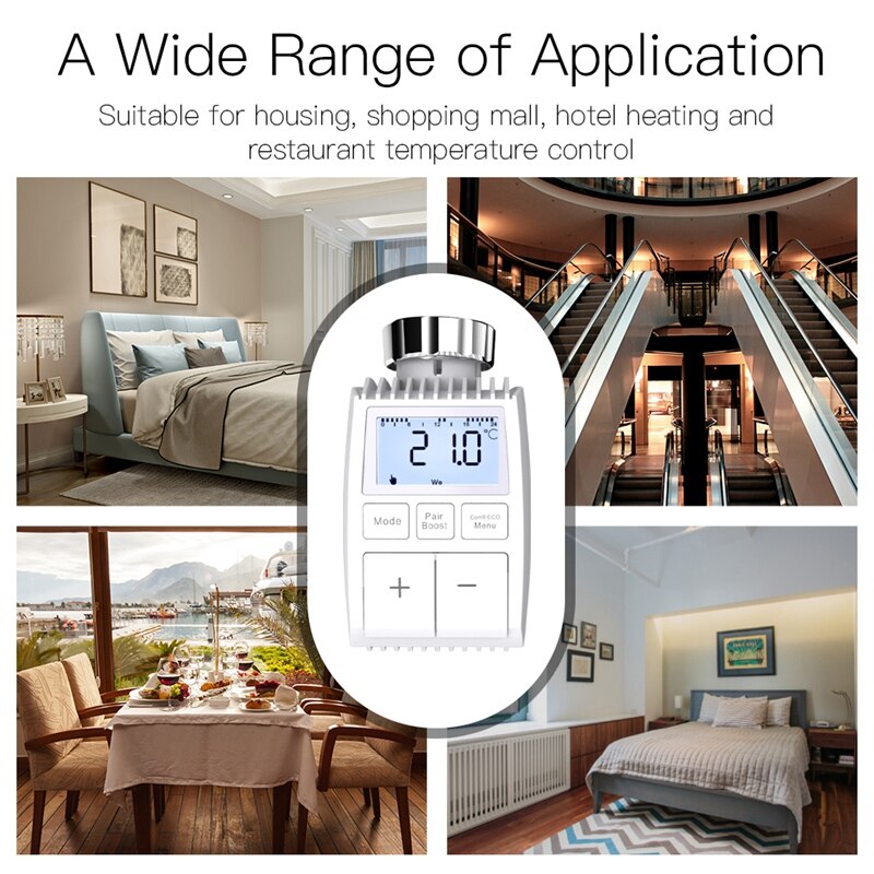 Tuya Bluetooth Thermostaat Radiator Valve Actuator Smart Temperatuur Controller Sigmesh Heater Trv Voice Control