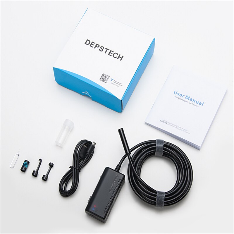 Depstech Draadloze Endoscoop 2MP Wifi Borescope Inspectie IP67 Waterdichte 1080P 30fps Hd Snake Camera Voor Android Ios Telefoon: Default Title
