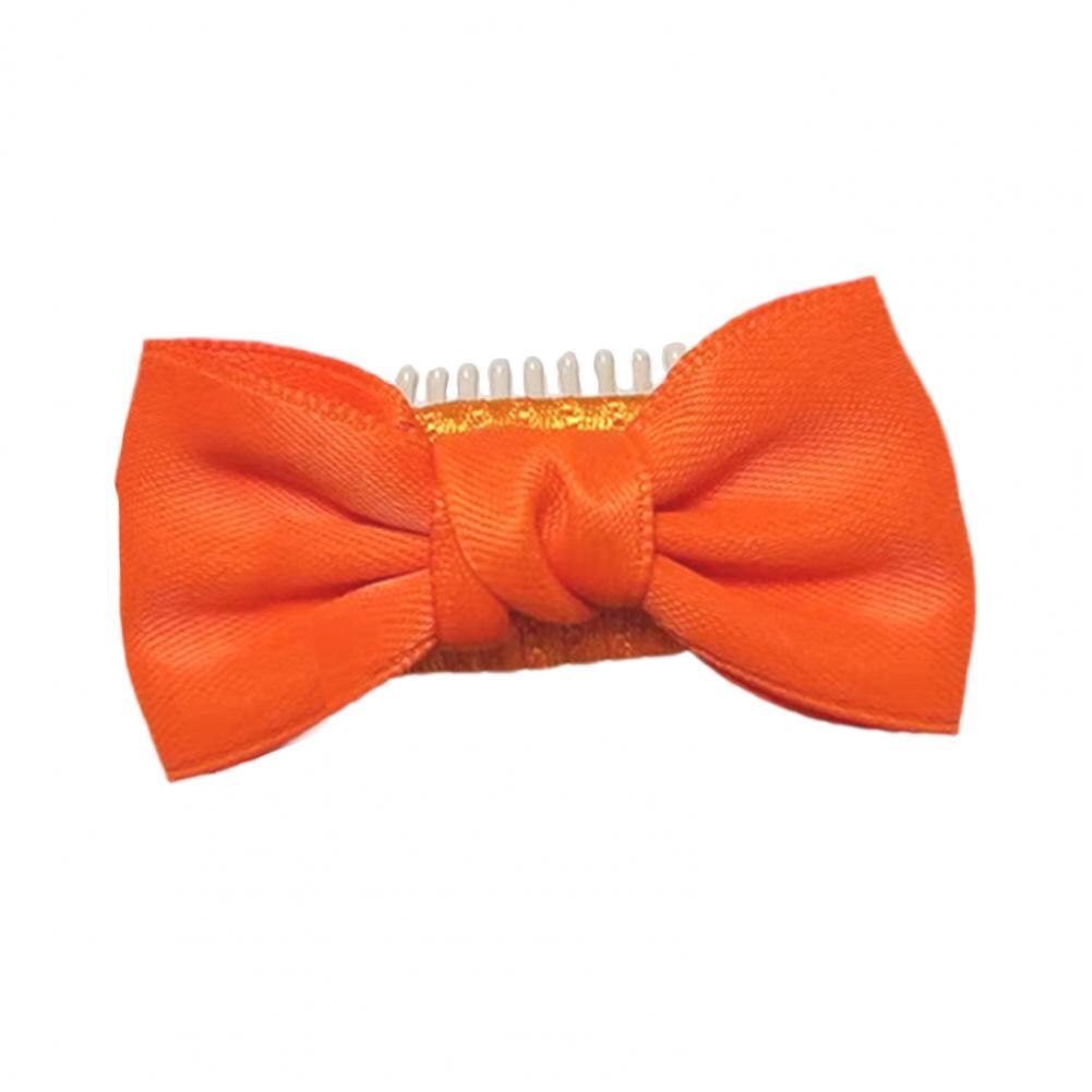 Pajarita compacta para mascotas, pinzas para el pelo, accesorios de peinado, pasador de Color vibrante para Festival: Naranja