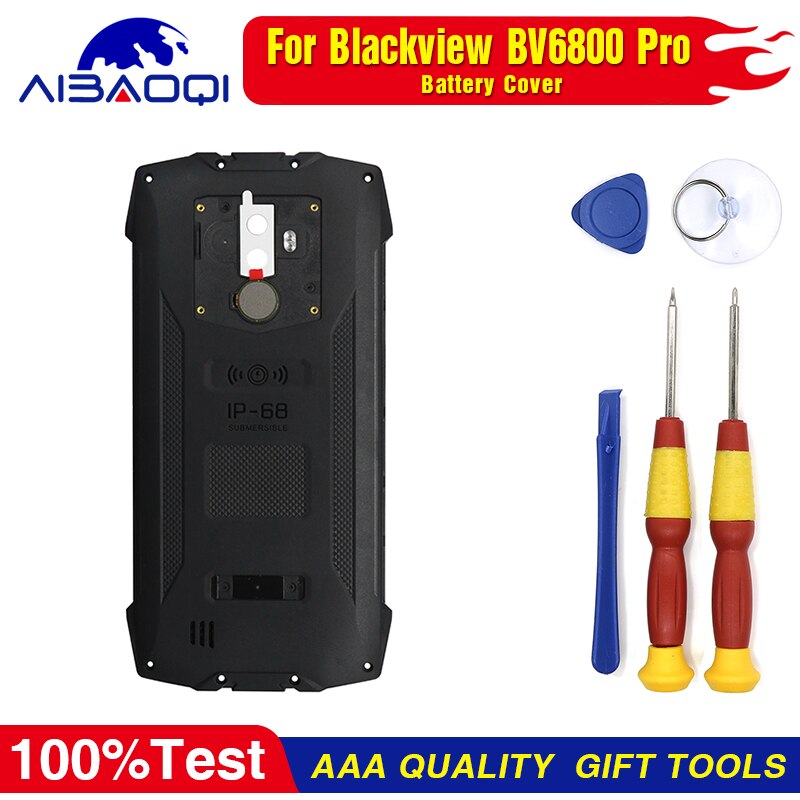 Original For Blackview BV6800 BV6800 pro Lcd Display with Touch Screen Digitizer Assembly+Tool + 3M Adhesive: Black Battery Cover